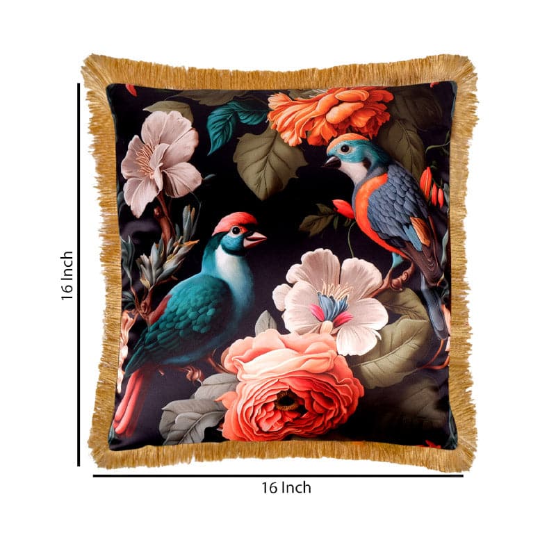 Buy Midnight Bloom Charm Cushion Cover - Set Of Five Cushion Cover Sets from Vaaree