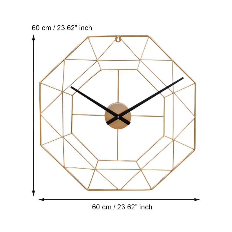 Wall Clock - Koa Octa Wall Clock - Gold