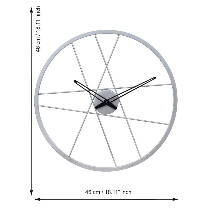 Buy Lokela Pritta Wall Clock - Silver Wall Clock from Vaaree