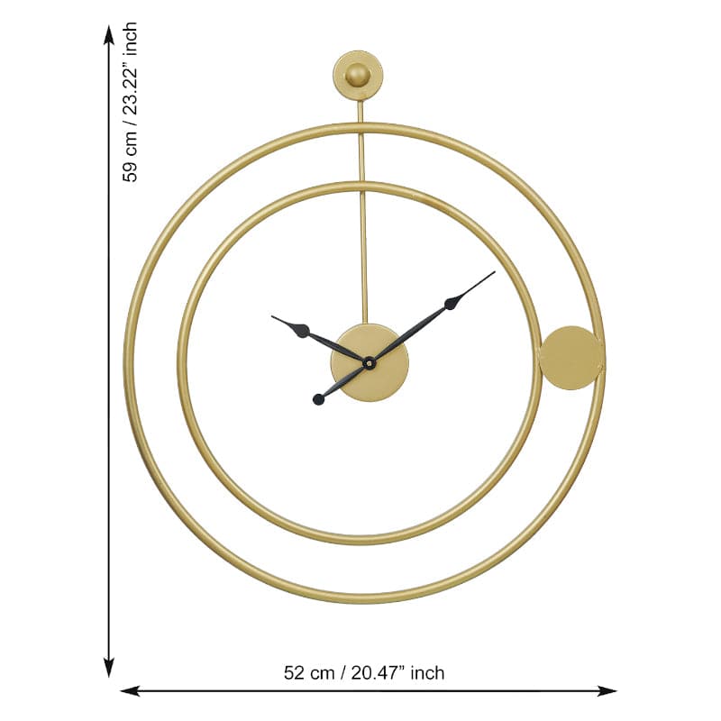 Wall Clock - Makoa Round Wall Clock - Gold