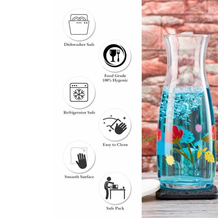Buy Nimzo Floral Carafe - 1180 ML at Vaaree online | Beautiful Glasses to choose from