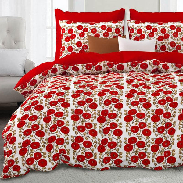 Buy Floral Twist Bedsheet - Red Bedsheets from Vaaree