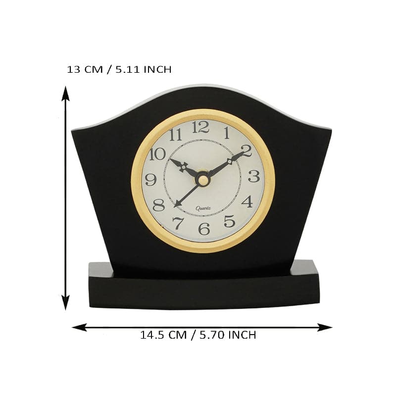 Buy Nanoa Table Clock - Black Table Clock from Vaaree