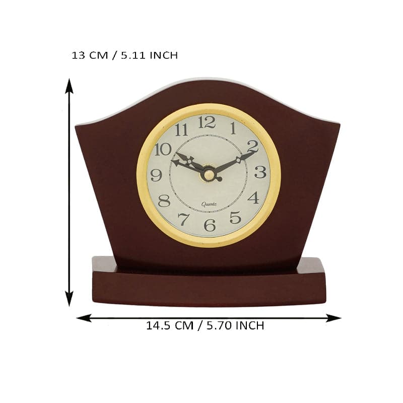 Buy Nanoa Table Clock - Brown Table Clock from Vaaree