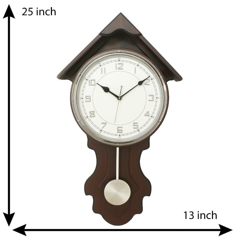 Buy Mendo Wall Clock - Chocolate Brown Wall Clock from Vaaree