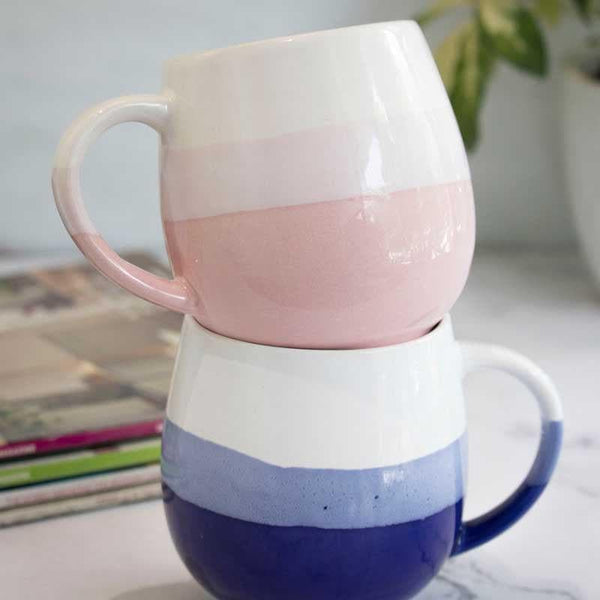 Buy Wave Riders Mug (Blue & Pink) - Set Of Two at Vaaree online | Beautiful Mug & Tea Cup to choose from
