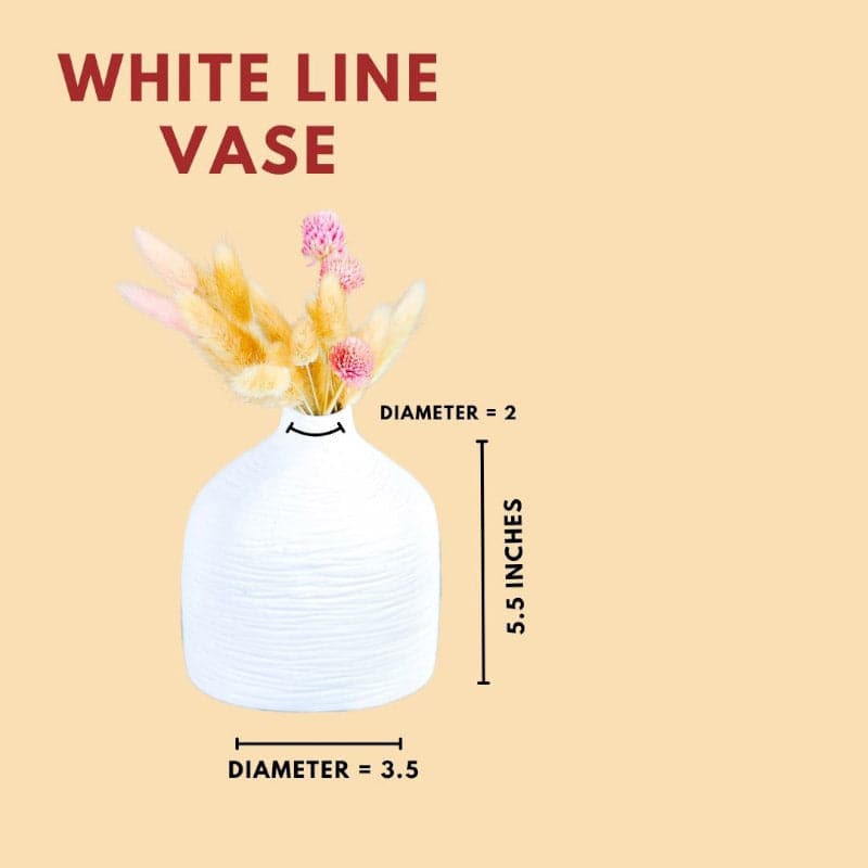 Buy Rondalo Bottle Vase - White Vase from Vaaree