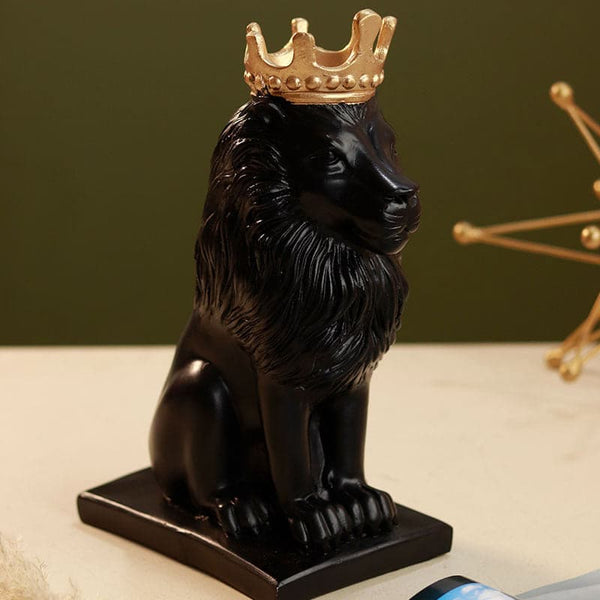 Buy Leo King Pride Showpiece - Black Showpieces from Vaaree