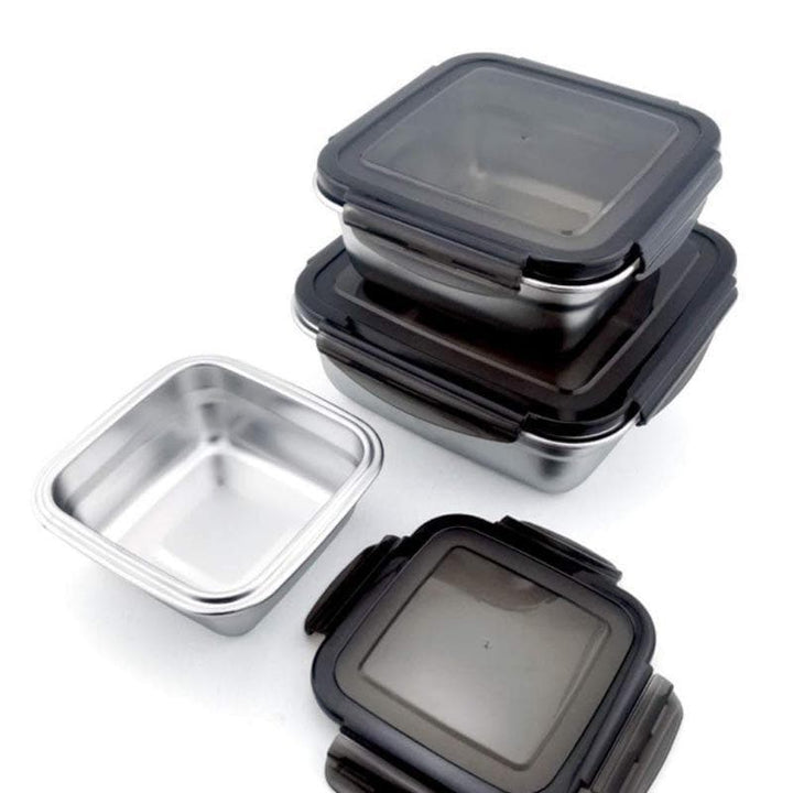 Buy Steel Lunch Box With Canvas Bag - Set Of Three at Vaaree online | Beautiful Tiffin Box & Storage Box to choose from