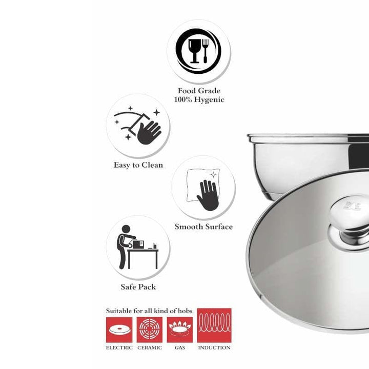 Buy Elegachia Stainless Steel Fry Pan at Vaaree online | Beautiful Pan to choose from