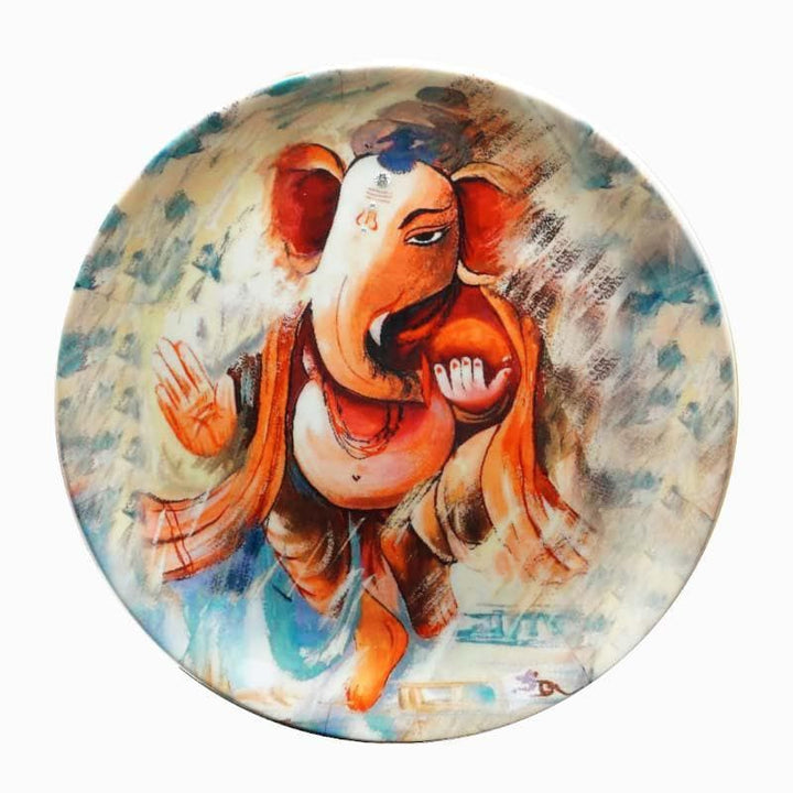 Buy Gajanana Inspired Decorative Plate at Vaaree online | Beautiful Wall Plates to choose from