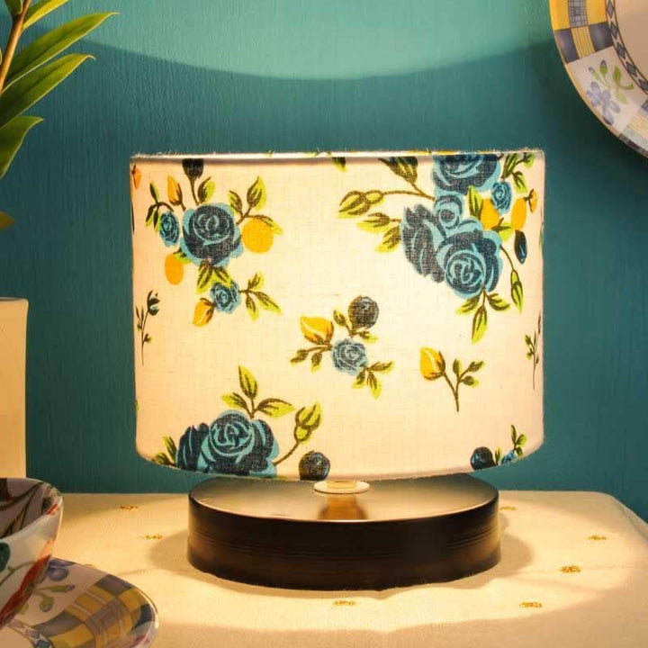 Buy Blue Fleur Short Table Lamp at Vaaree online | Beautiful Table Lamp to choose from