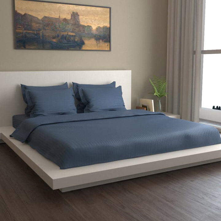Buy Solid Vibe Bedding Set - Navy at Vaaree online | Beautiful Bedding Set to choose from