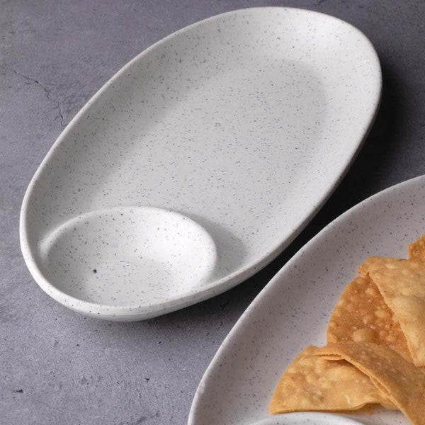 Buy Porris Chip & Dip Plate - Set Of Two at Vaaree online | Beautiful Platter to choose from