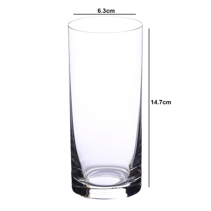 Buy Melodia Crystal Hi Ball Glass (300 ML) - Set Of Six at Vaaree online | Beautiful Glasses to choose from