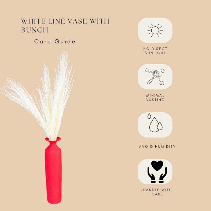 Buy Meraki Vase with Naturally Dried Reed Pampas Vase from Vaaree