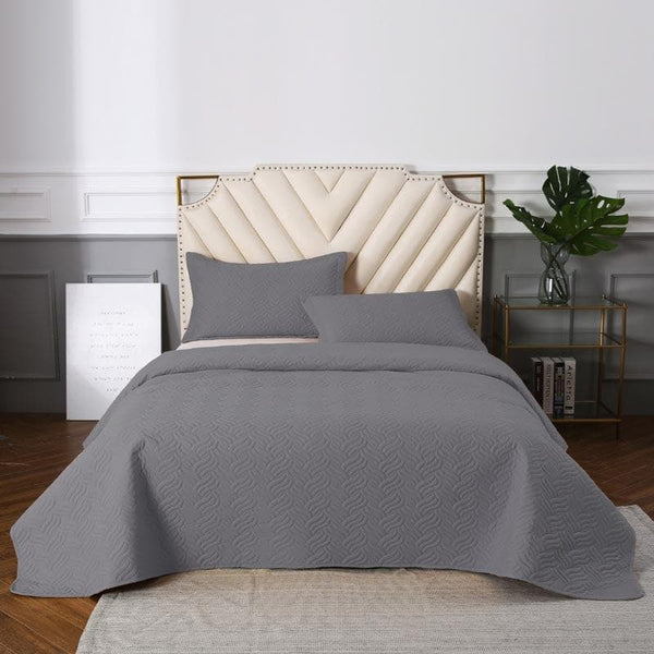 Buy Spirex Bedcover - Grey at Vaaree online | Beautiful Bedcovers to choose from
