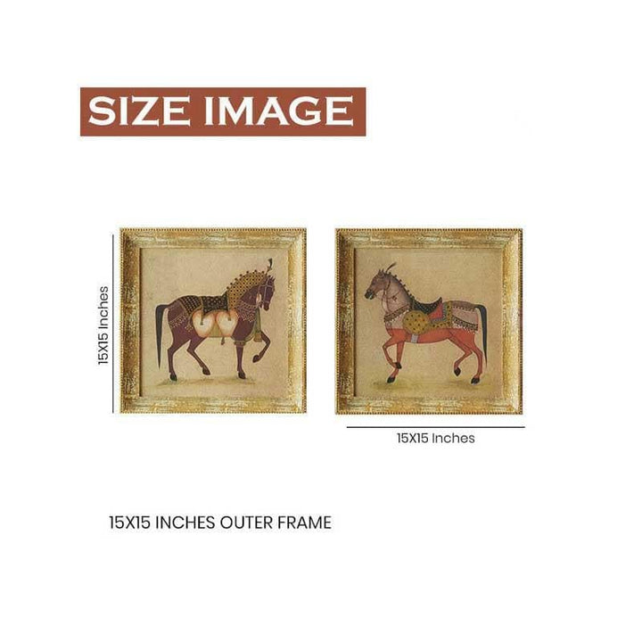 Buy Equine Rustic Wall Art - Set Of Two at Vaaree online | Beautiful Wall Art & Paintings to choose from