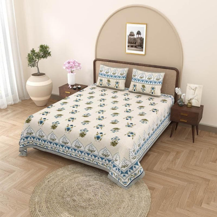 Buy Mustafa Printed Bedsheet - Beige at Vaaree online | Beautiful Bedsheets to choose from