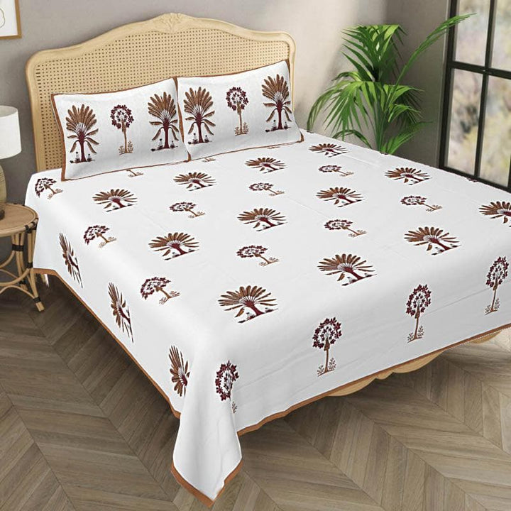 Buy Kalpakar Bedsheet - Brown at Vaaree online | Beautiful Bedsheets to choose from