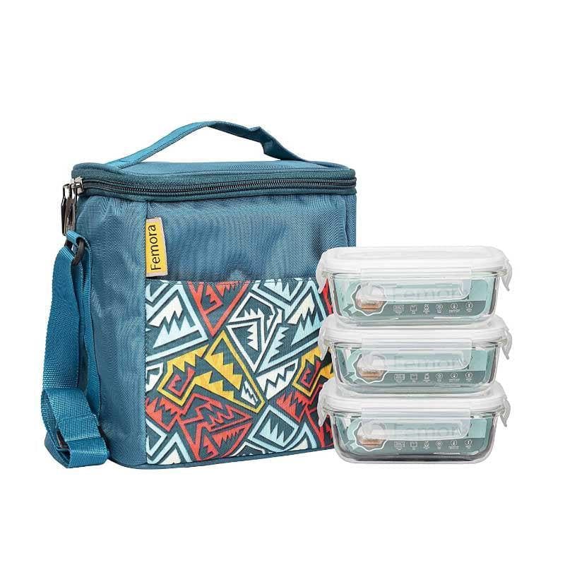 Buy Foodie Lunch Box With Bag - Set Of Three at Vaaree online | Beautiful Lunch Box to choose from