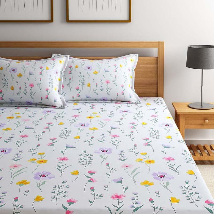 Buy Summer Floraison Bedsheet at Vaaree online | Beautiful Bedsheets to choose from
