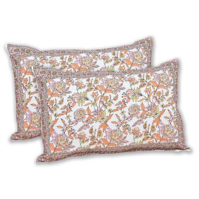 Buy Miksha Floral Bedsheet - Peach Bedsheets from Vaaree