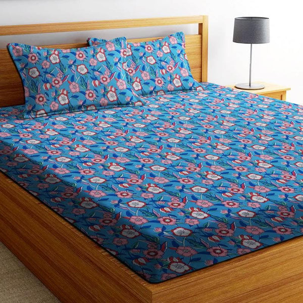 Buy Blue Ella Bedsheet at Vaaree online | Beautiful Bedsheets to choose from