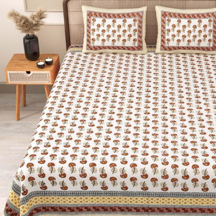 Buy Himani Printed Bedsheet - Yellow at Vaaree online | Beautiful Bedsheets to choose from