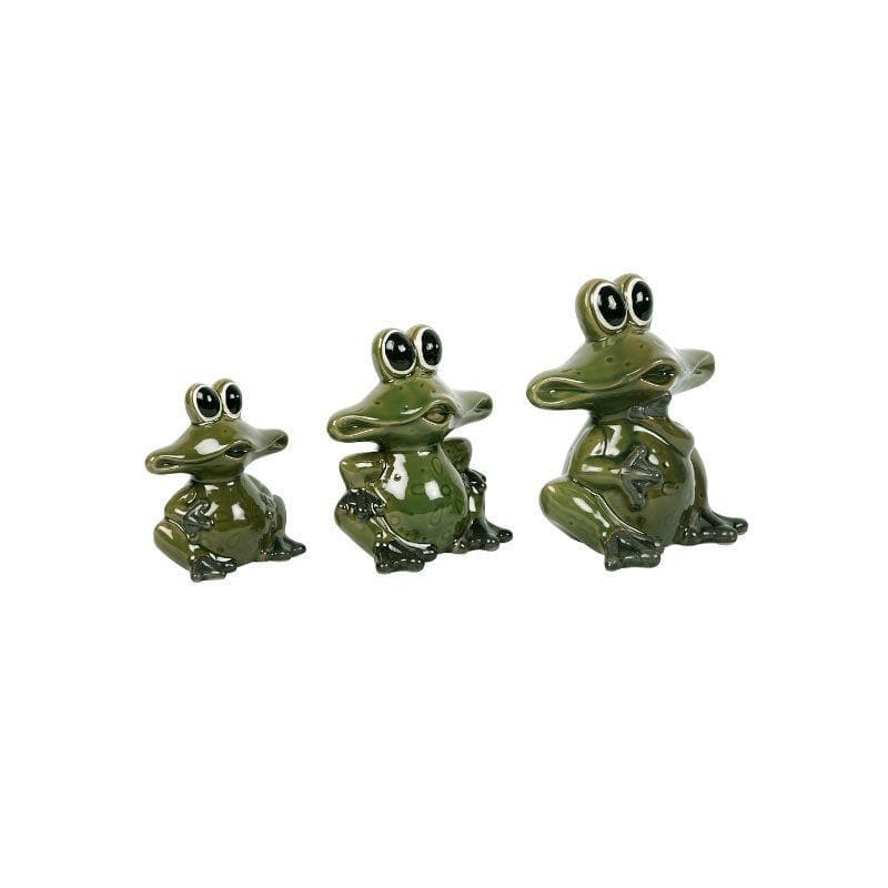 Buy Big Belly Frog Garden Decor - Set Of Three at Vaaree online | Beautiful Showpieces to choose from