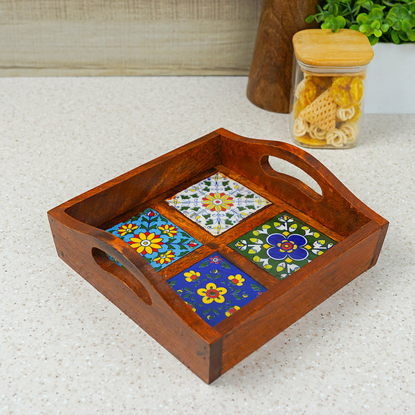 Serving Tray - Adsara Square Ethnic Serving Tray