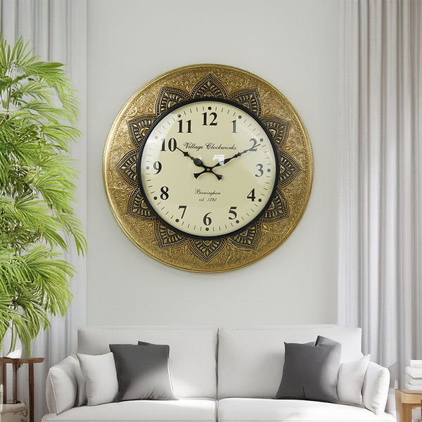 Wall Clock - Giora Floral Vintage Wall Clock