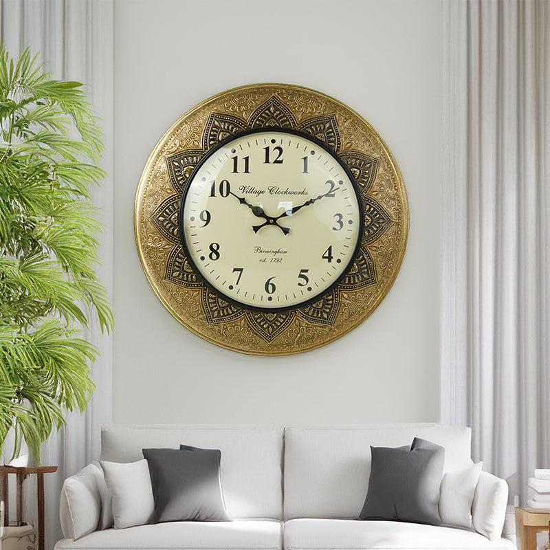 Buy Giora Floral Vintage Wall Clock Wall Clock from Vaaree