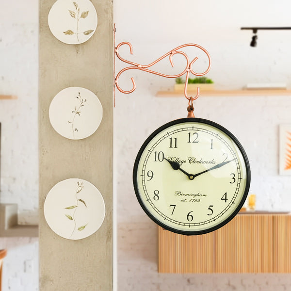 Buy The Now Double Sided Station Clock Wall Clock from Vaaree