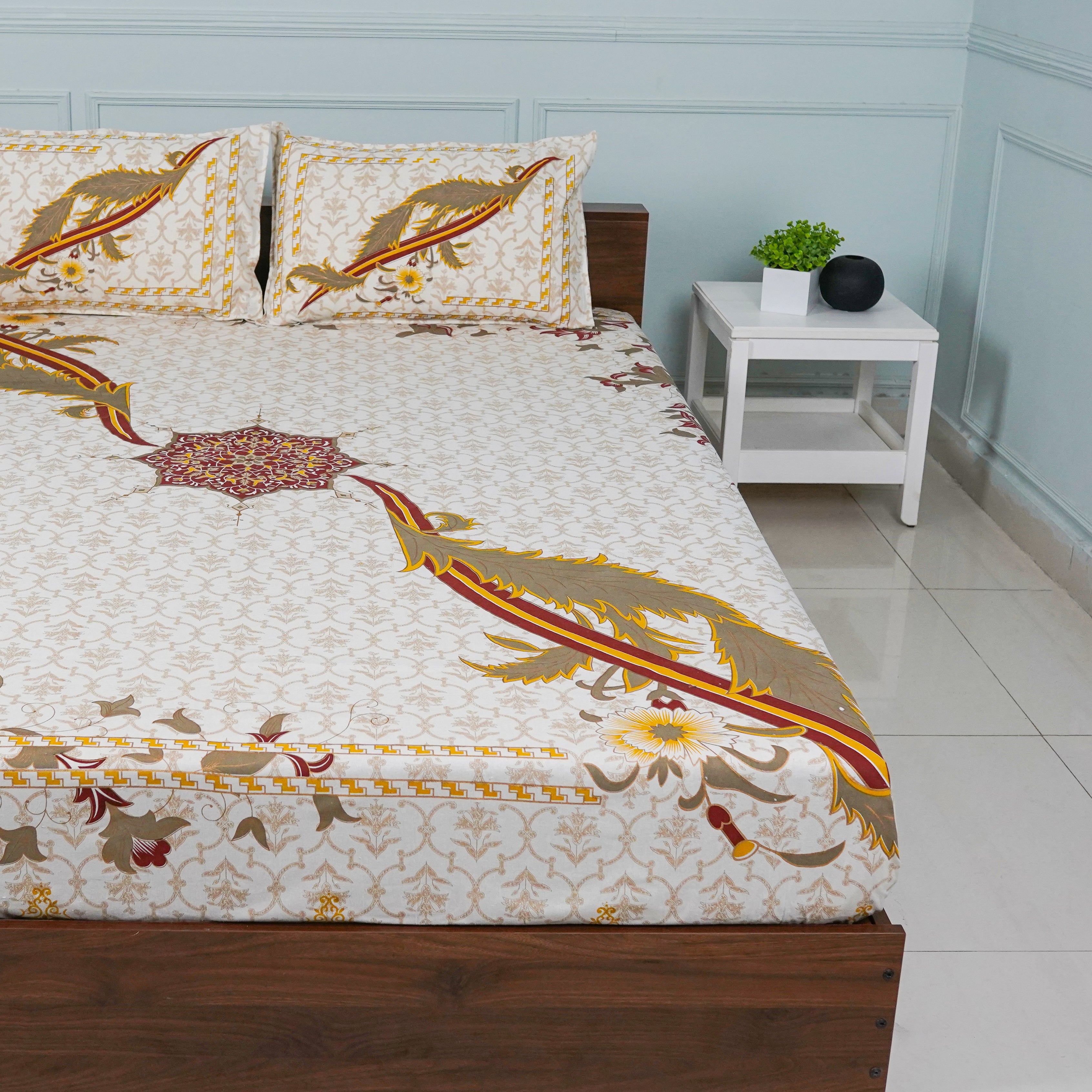 Buy Janan Ethnic Bedsheet Bedsheets from Vaaree