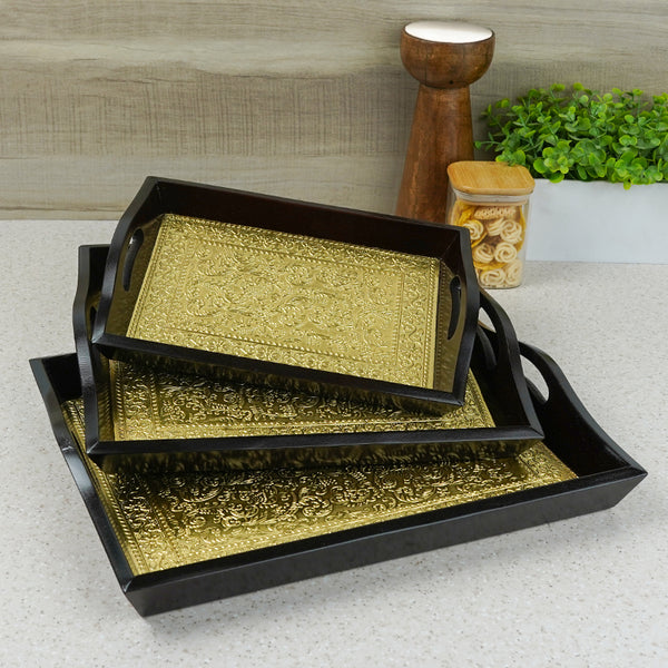 Buy Ananda Serving Tray - Set Of Three Serving Tray from Vaaree