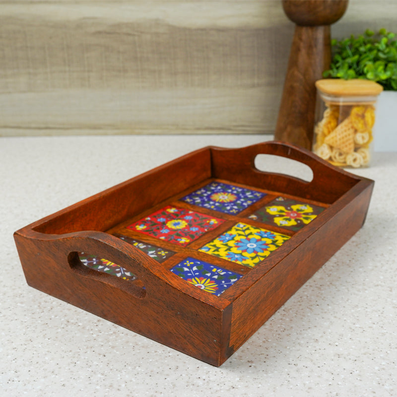 Serving Tray - Adsara Rectangle Ethnic Serving Tray