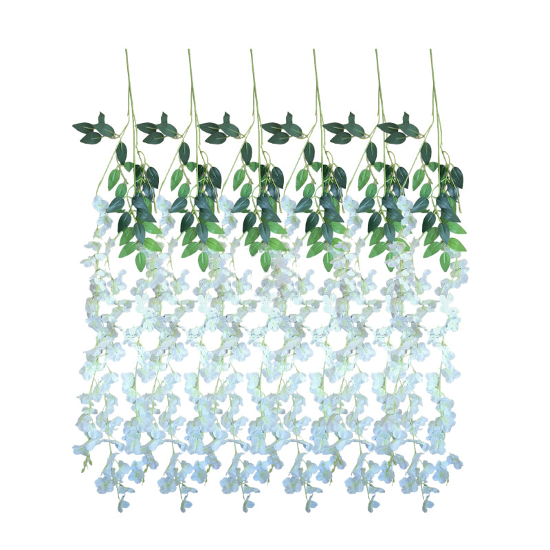 Buy Wisteria Masakali Vine - White - Set Of Six Artificial Flowers from Vaaree