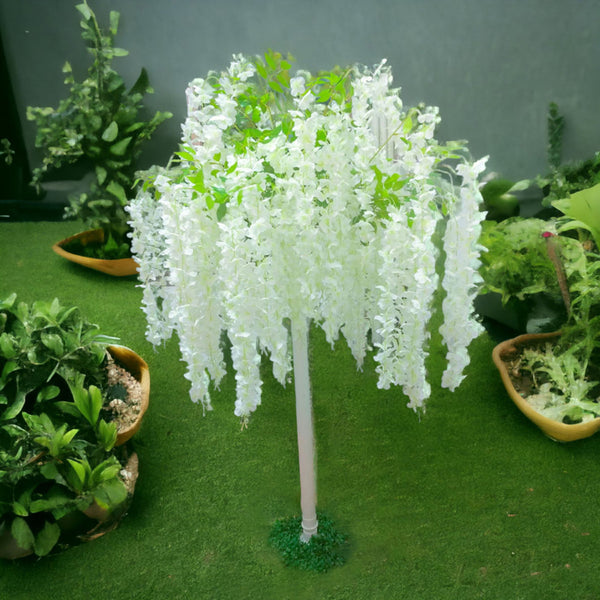 Buy Masakali Vine - White - Set Of Six Artificial Flowers from Vaaree