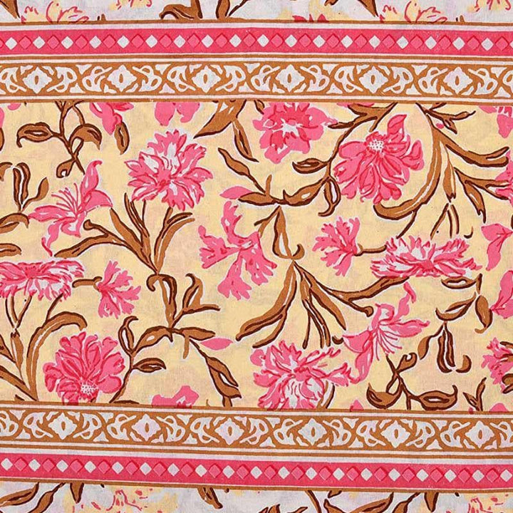 Buy Folk Floral Fiesta Bedsheet - Orange at Vaaree online | Beautiful Bedsheets to choose from