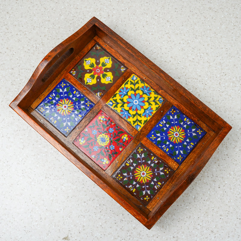 Serving Tray - Adsara Rectangle Ethnic Serving Tray