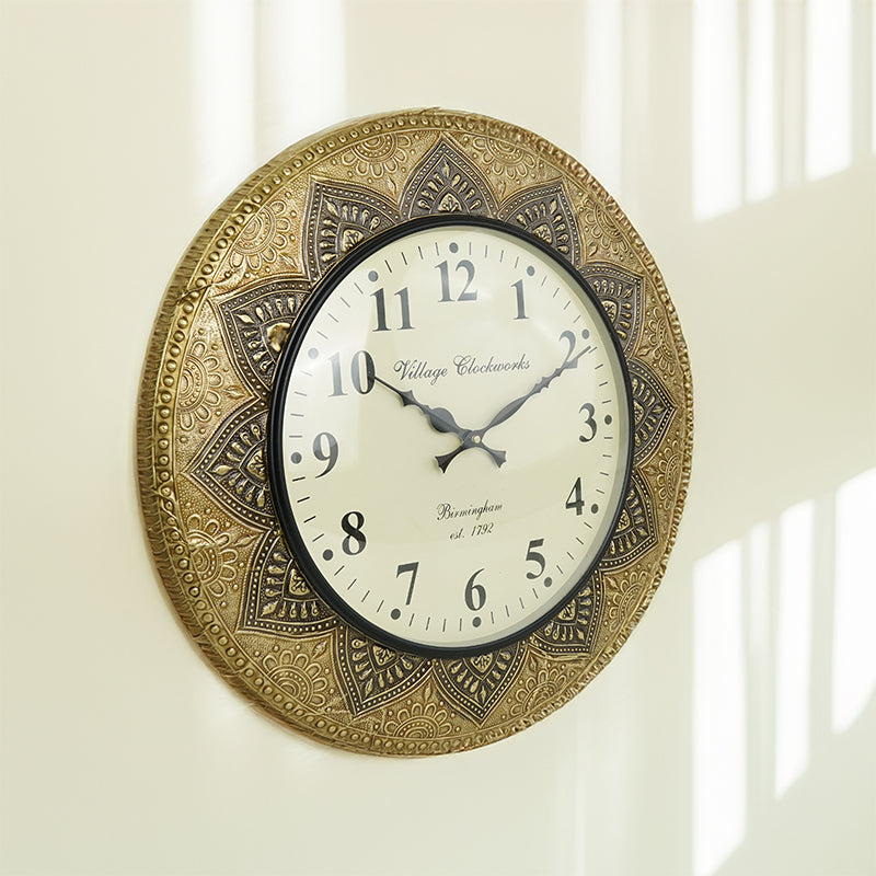 Wall Clock - Giora Floral Vintage Wall Clock