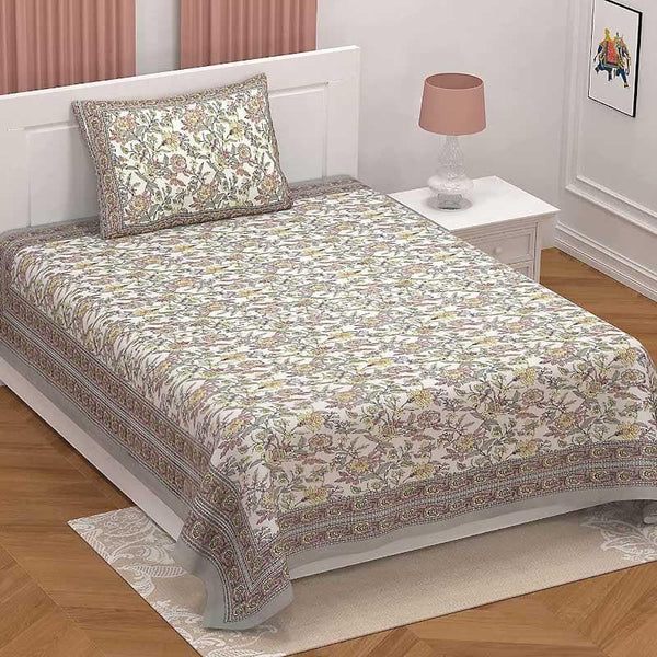 Buy Floral Print Panache Bedsheet at Vaaree online | Beautiful Bedsheets to choose from