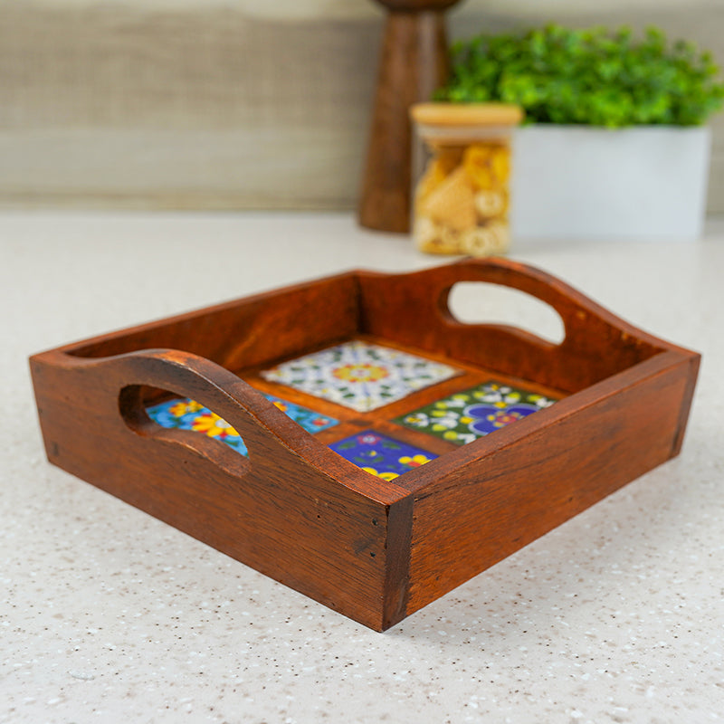 Serving Tray - Adsara Square Ethnic Serving Tray