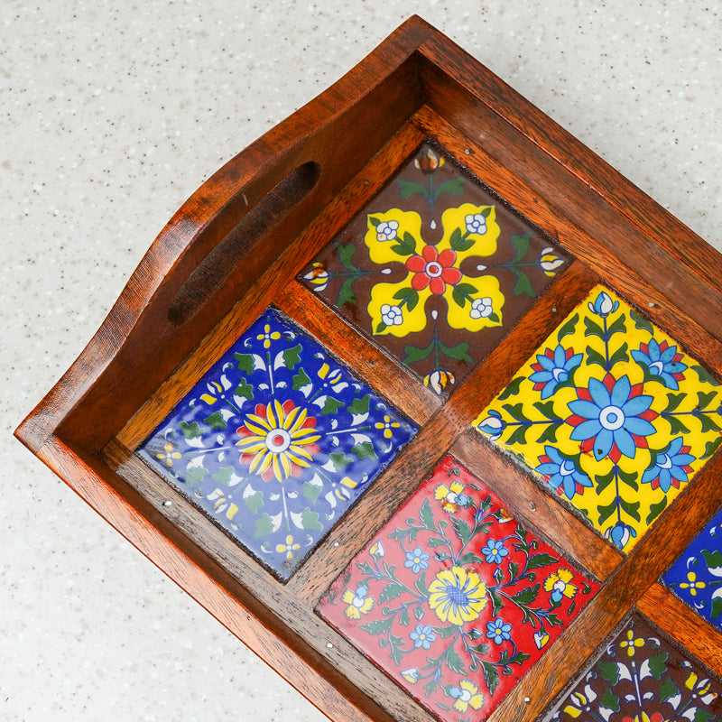 Serving Tray - Adsara Rectangle Ethnic Serving Tray