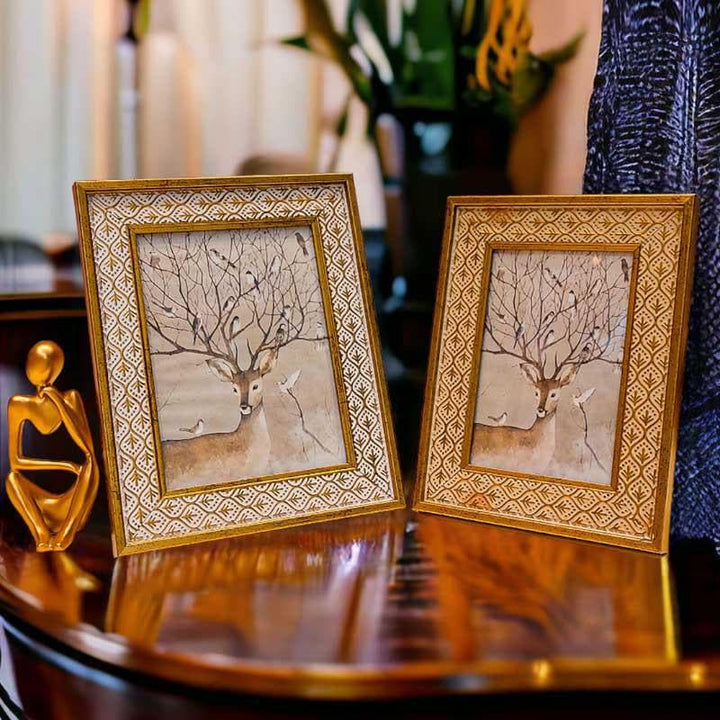 Buy Woodland Gems Table Photo Frame - Set Of Two at Vaaree online | Beautiful Photo Frames to choose from