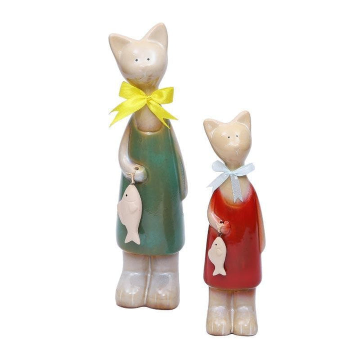 Buy Fine Feline Showpiece - Set Of Two at Vaaree online | Beautiful Accent Piece to choose from