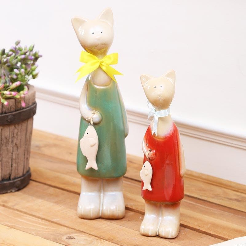 Buy Fine Feline Showpiece - Set Of Two at Vaaree online | Beautiful Showpieces to choose from