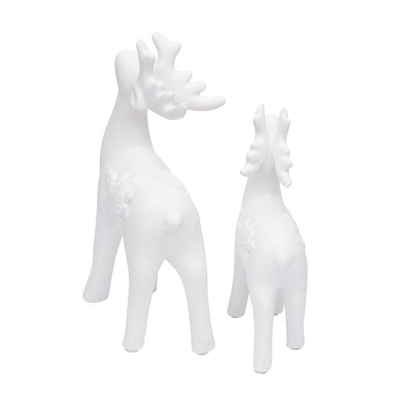 Buy White Reindeer Statue - Set Of Two at Vaaree online | Beautiful Showpieces to choose from