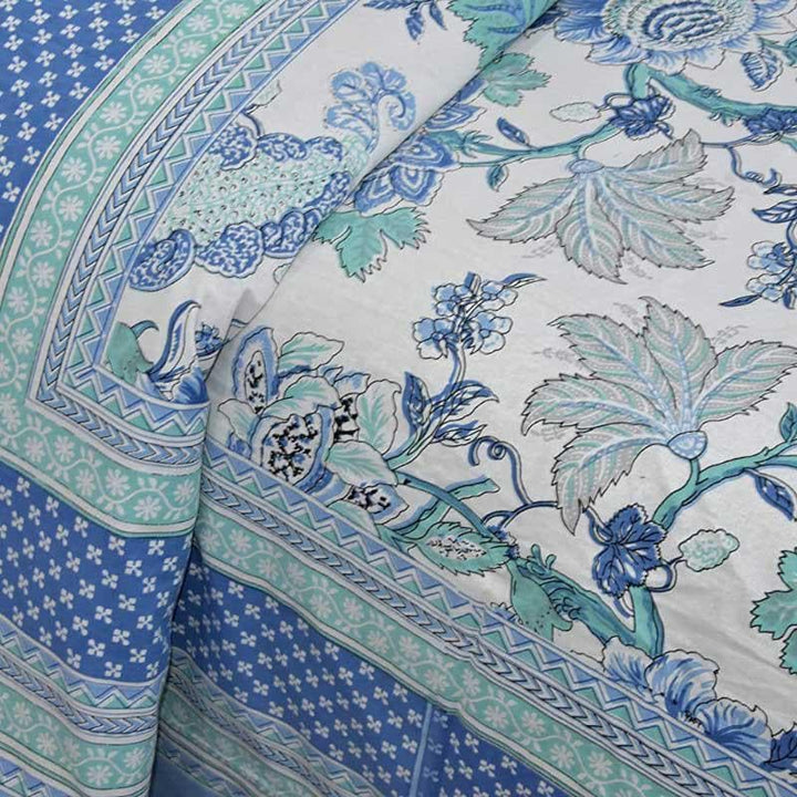 Buy Posy Revelry Bedsheet - Blue at Vaaree online | Beautiful Bedsheets to choose from